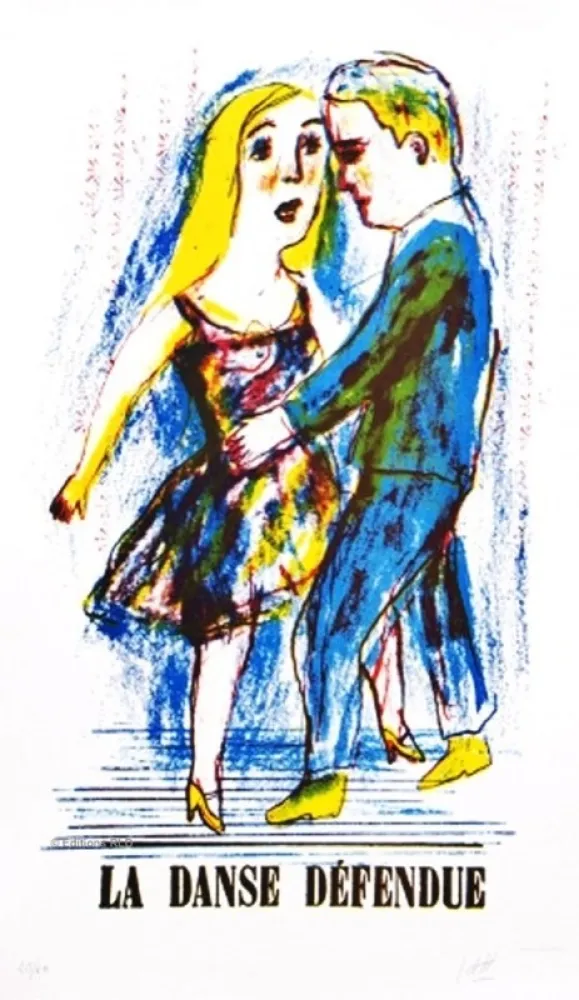 Lithographie Dutertre - Danse Défendue