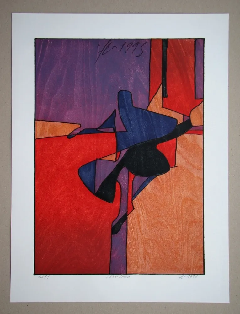 Gravure Sur Bois Eggenschwiler - Comedia