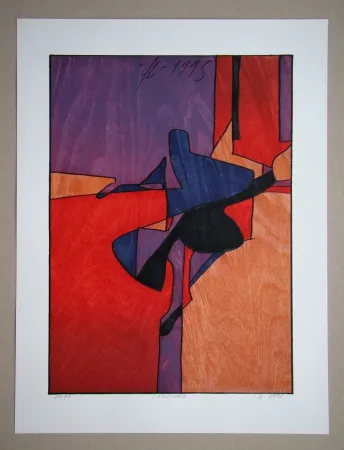 Gravure Sur Bois Eggenschwiler - Comedia