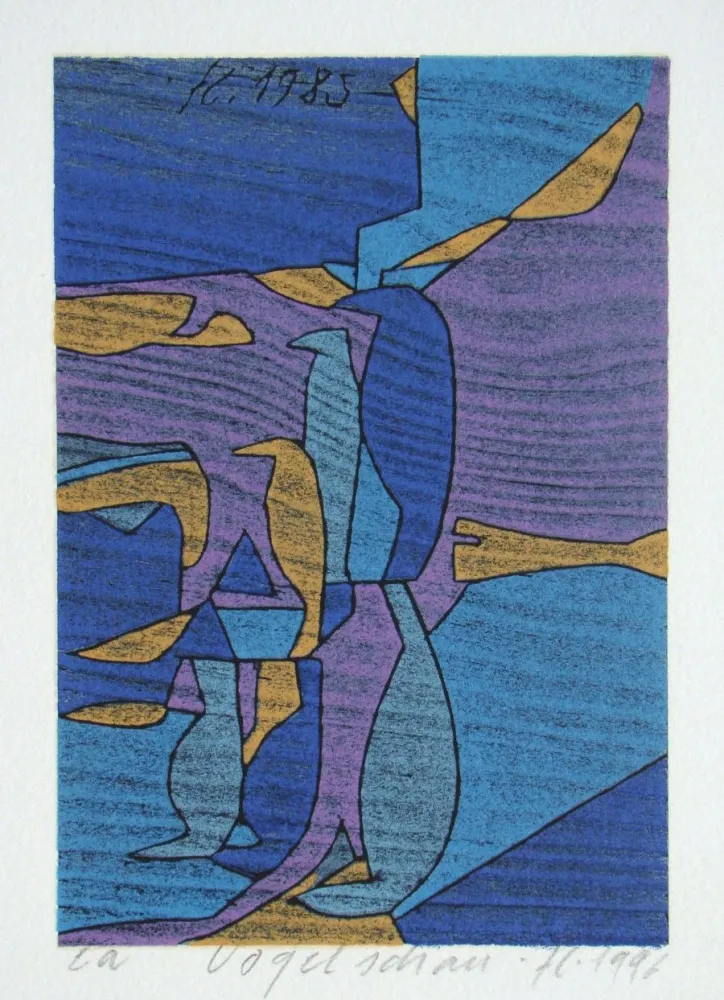 Gravure Sur Bois Eggenschwiler - Vogelschau