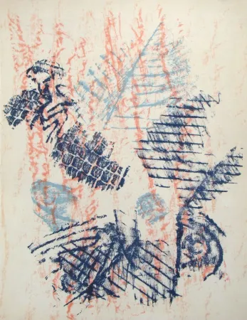 Lithographie Ernst - Composition abstrait