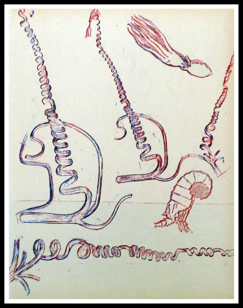 Lithographie Ernst - Composition surréaliste 