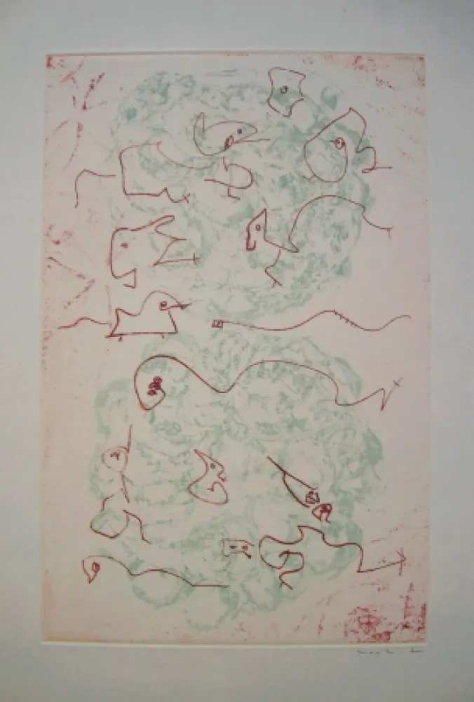 Eau-Forte Et Aquatinte Ernst - Les Chiens Ont Soif