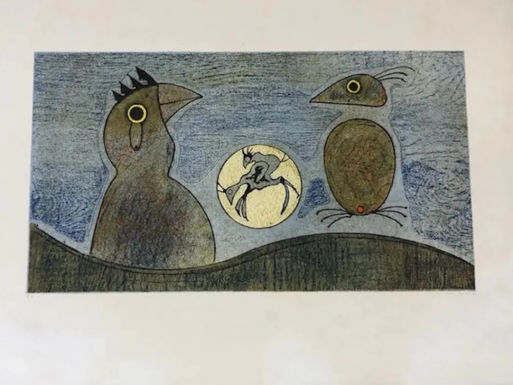 Lithographie Ernst - Los pájaros