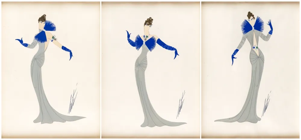 Aucune Technique Erte -  Set of three Costume Designs 