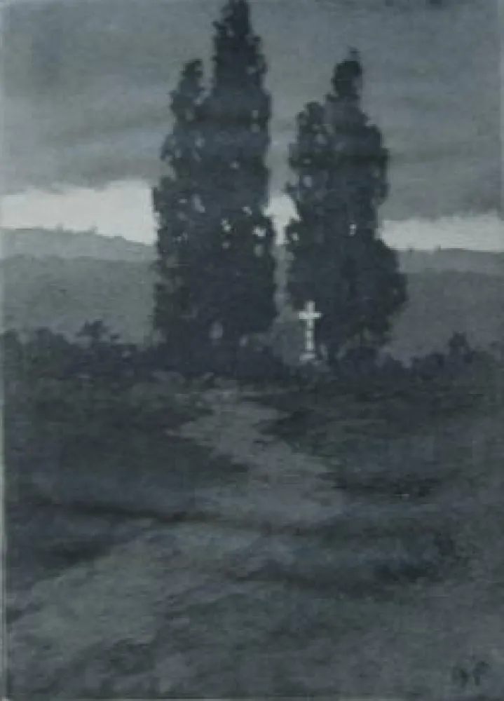 Aquatinte Fabre - Le repos