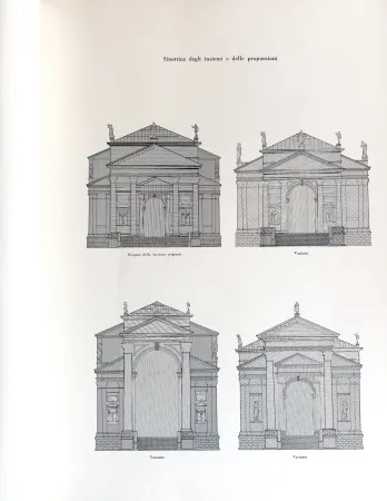 Sérigraphie Fabro - Complete Folder of 55 screen prints, design for the façade of the Church of the Holy Saviour in Venice (Palladio)