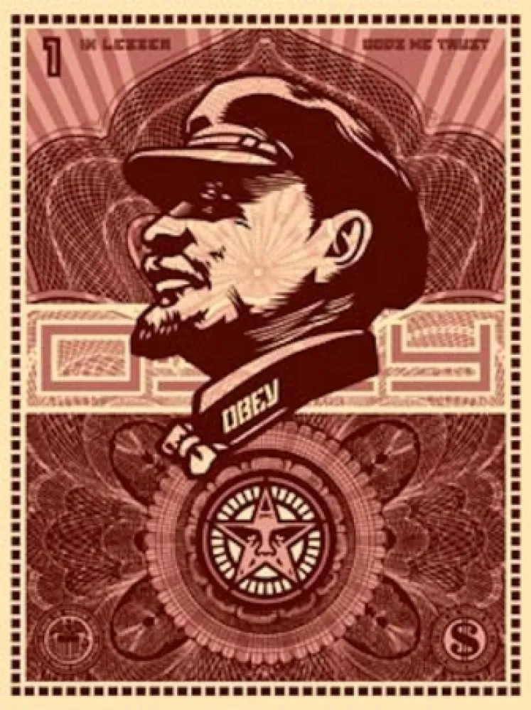 Sérigraphie Fairey - Lenin Money