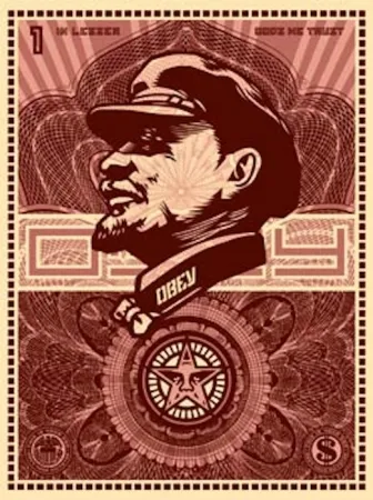 Sérigraphie Fairey - Lenin Money