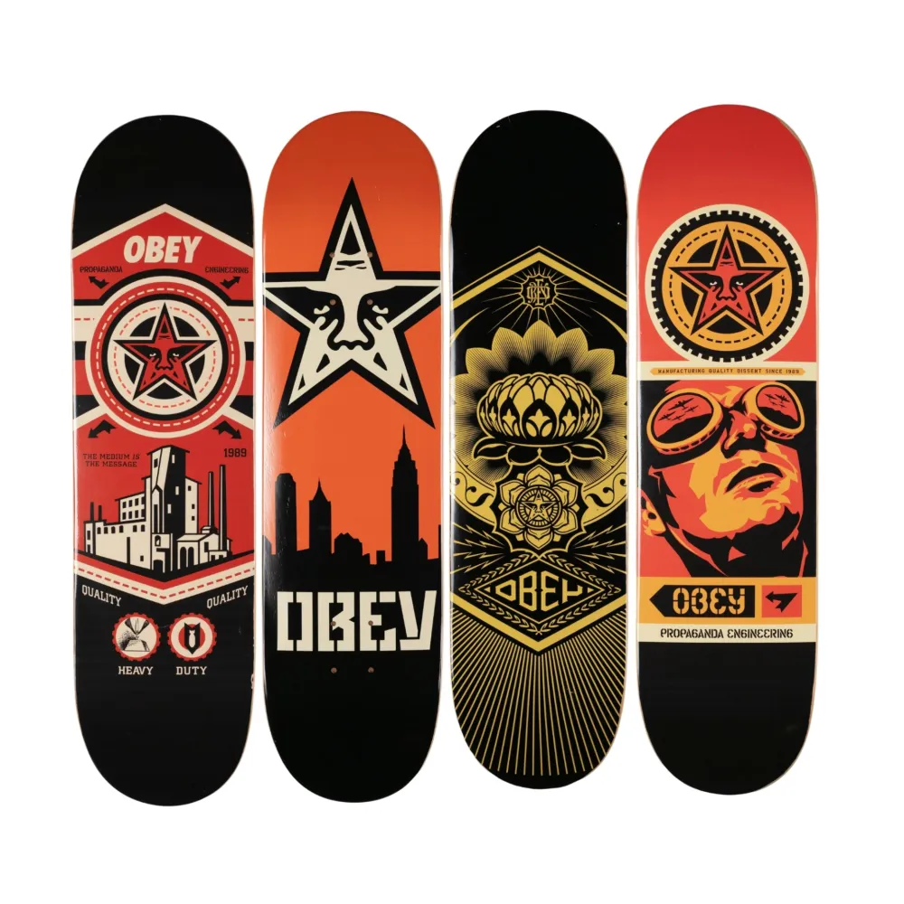 Sérigraphie Fairey - Obey Skate Decks