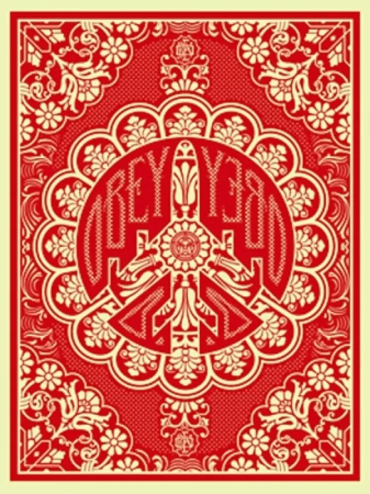 Sérigraphie Fairey - Peace Bomber Red 