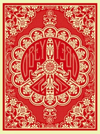 Sérigraphie Fairey - Peace Bomber Red 