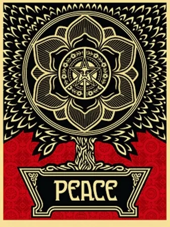 Sérigraphie Fairey - Peace Tree