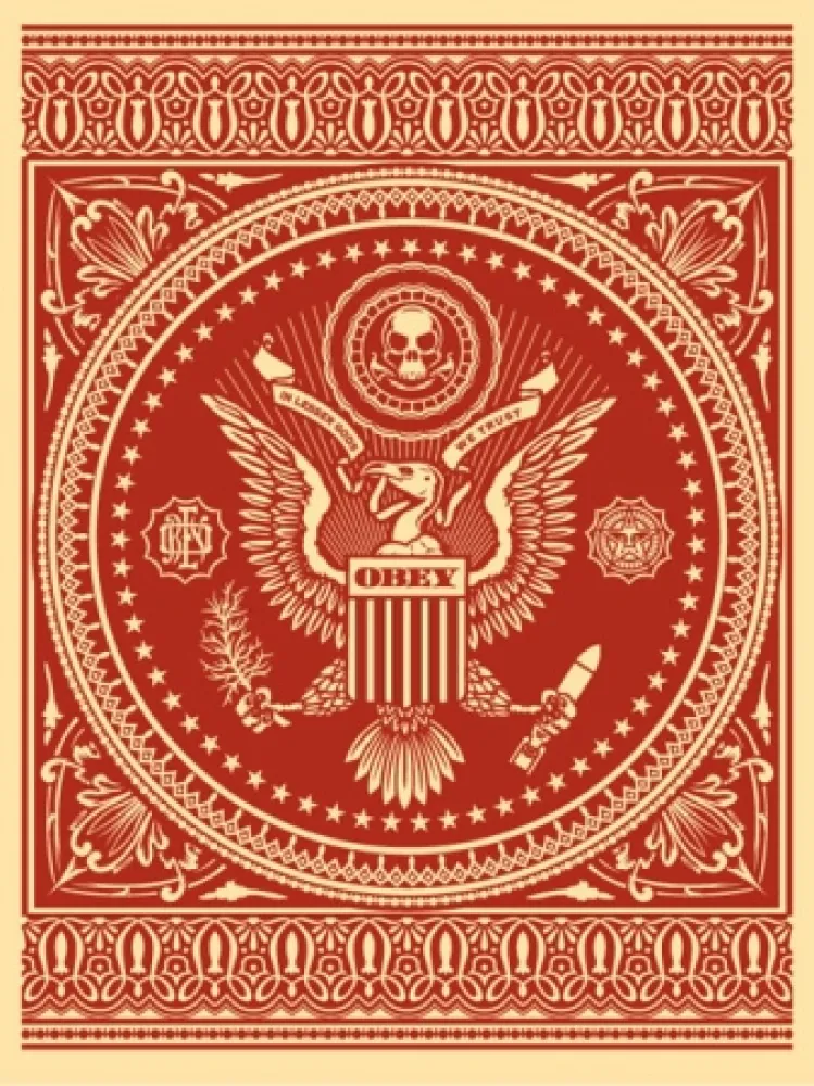 Sérigraphie Fairey - Presidential Seal Red 