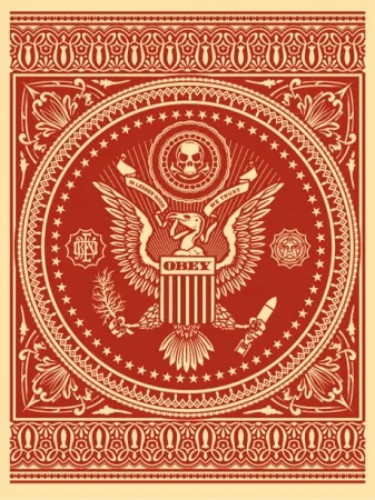 Sérigraphie Fairey - Presidential Seal Red 