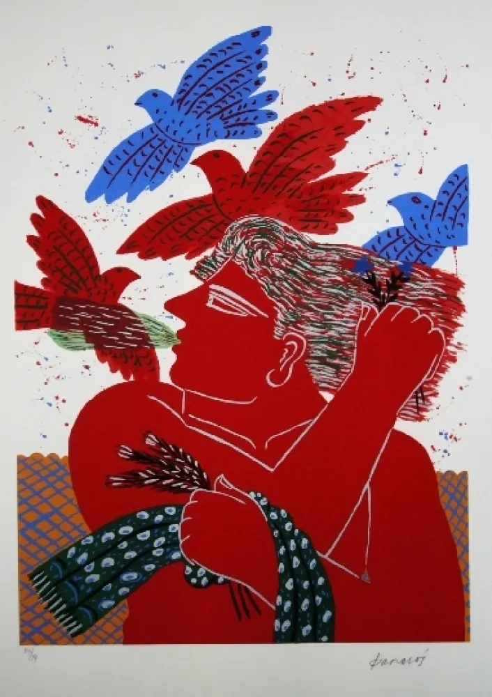 Sérigraphie Fassianos - Eole 