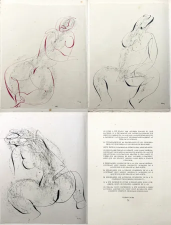 Livre Illustré Fautrier - Georges Bataille.  L'ALLELUIAH. Catéchisme de Dianus. Avec 3 dessins originaux de Jean Fautrier (Blaizot, Paris 1947)