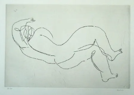 Eau-Forte Fautrier - Nu couché III