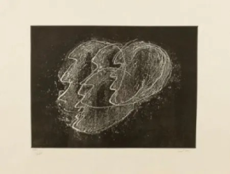 Eau-Forte Et Aquatinte Fautrier - Otages fond noir