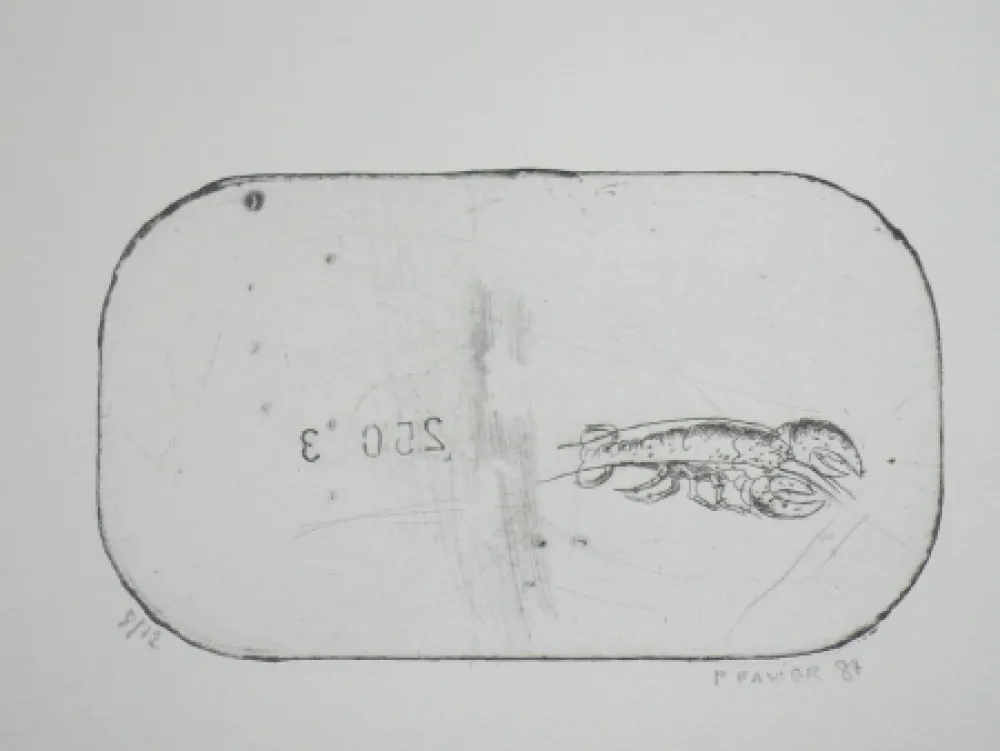 Eau-Forte Favier - Le homard (série des mousselines)
