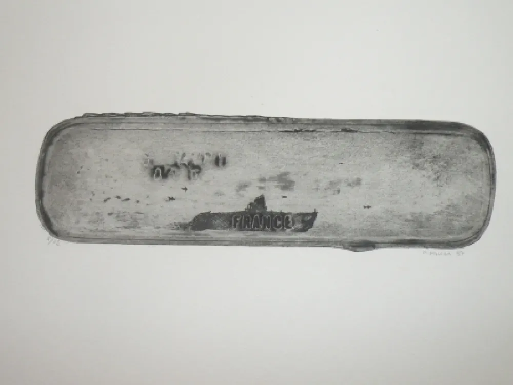 Eau-Forte Favier - Le sous marin France