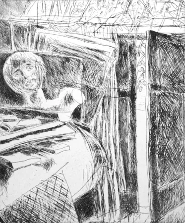 Eau-Forte Fazzini - Nello studio