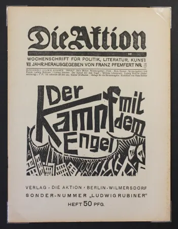 Gravure Sur Bois Felixmuller  - Der Kampf mit dem Engel (Die Aktion)