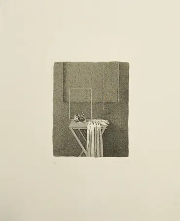 Eau-Forte Ferroni - Interno con corda appesa