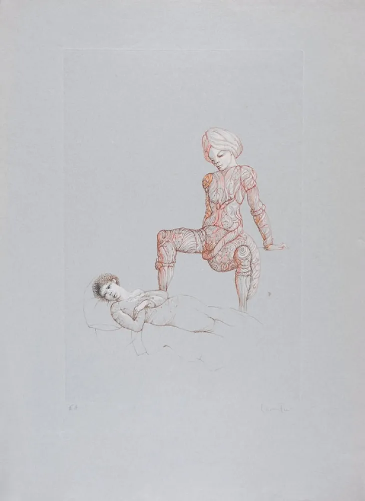 Eau-Forte Fini - Conte de la 672 ème Nuit - V