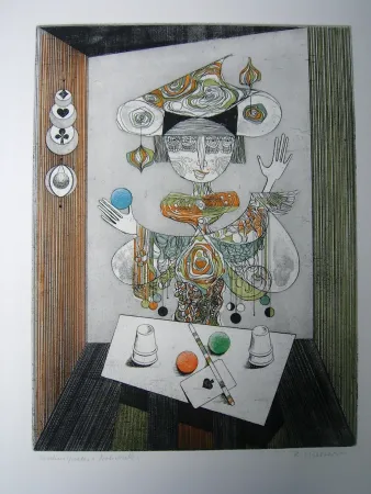 Eau-Forte Et Aquatinte Finsterer - Taschenspieler