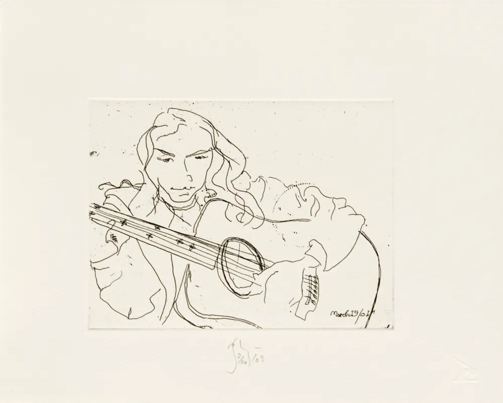 Gravure Flanagan - Annabelle and Guitar