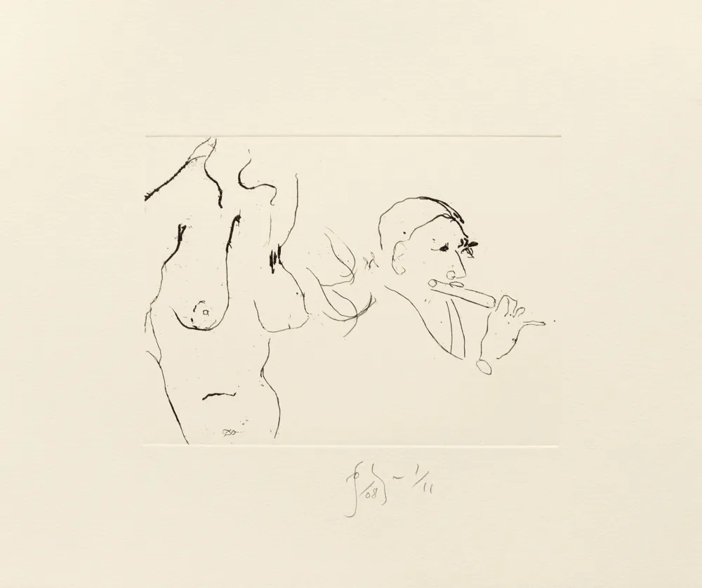 Gravure Flanagan - Jessica & flutist