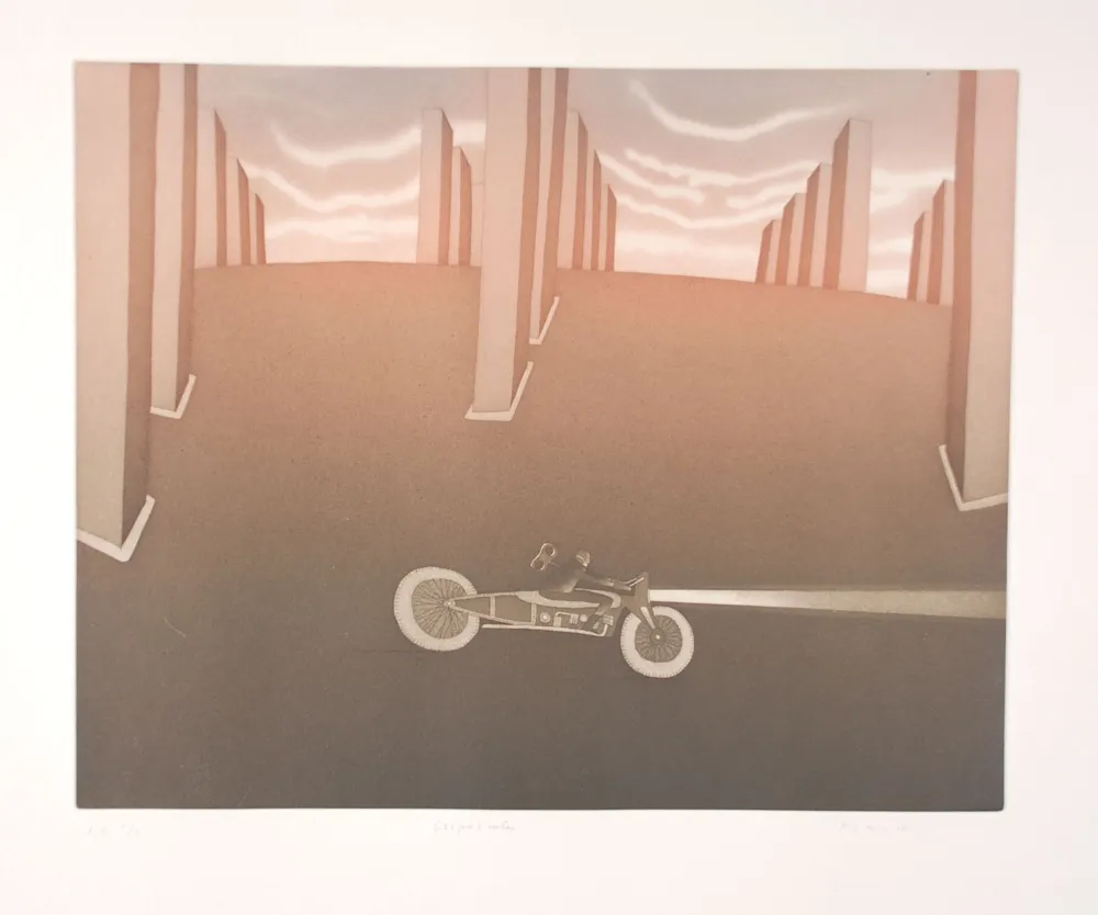 Eau-Forte Et Aquatinte Folon - Crépuscule