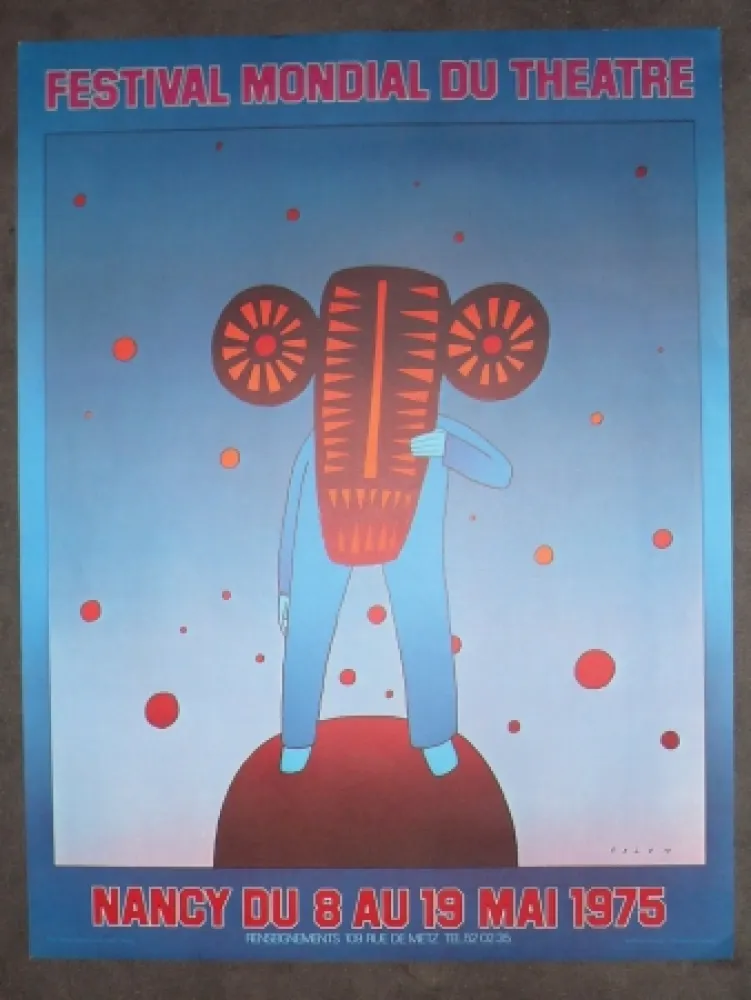 Affiche Folon - Festival mondial du théatre