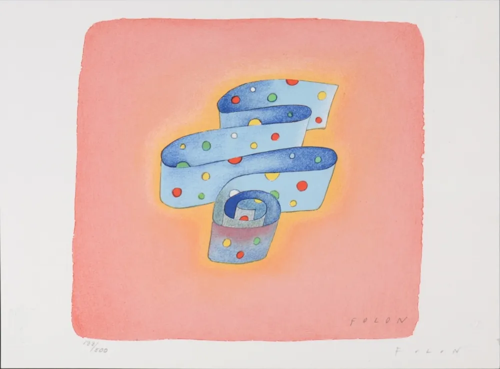 Lithographie Folon - Flag Series - United Nations