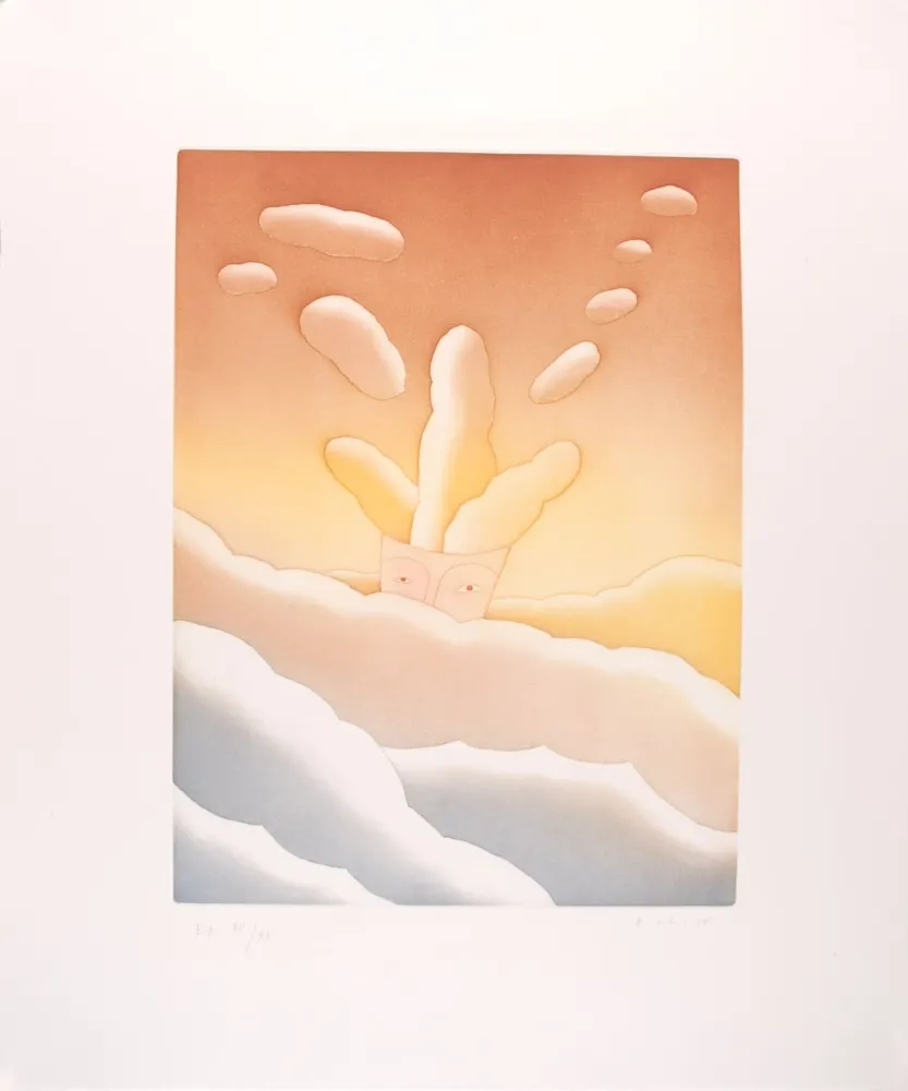 Eau-Forte Et Aquatinte Folon - Le poids des pensées