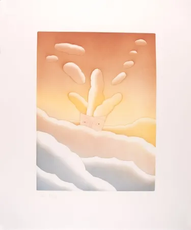 Eau-Forte Et Aquatinte Folon - Le poids des pensées