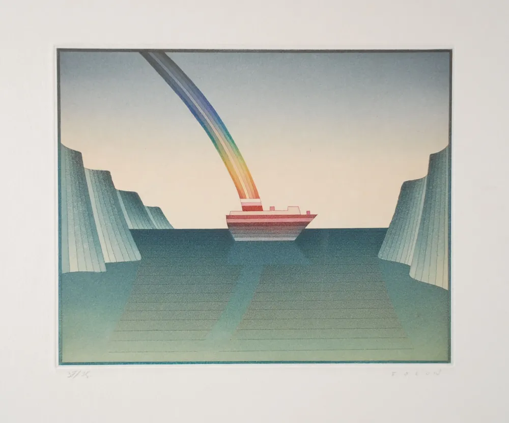 Eau-Forte Et Aquatinte Folon - Le Voyage