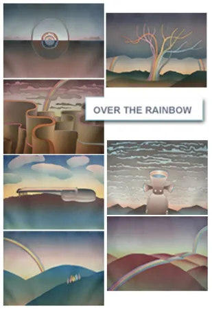 Eau-Forte Et Aquatinte Folon - Over The Rainbow (complet suite)