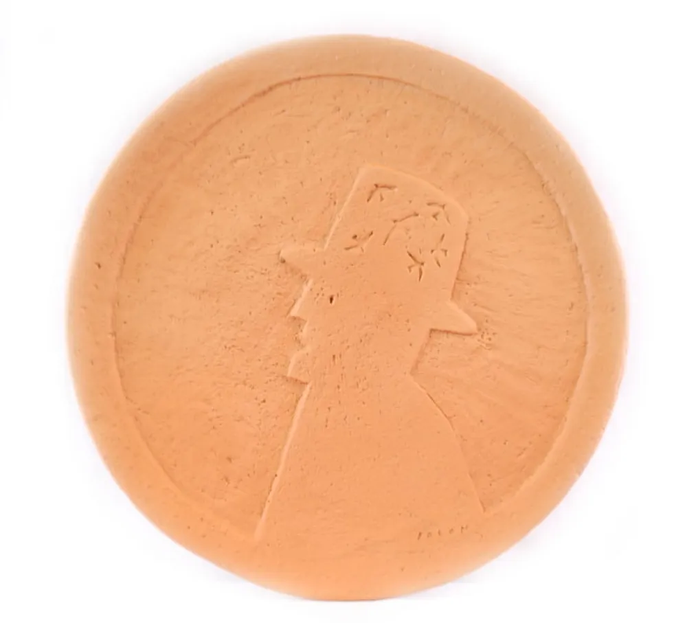 Céramique Folon - Plate - Man with hat - Personnage au chapeau