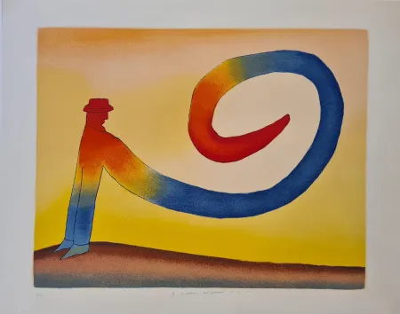 Lithographie Folon - Sans titre 