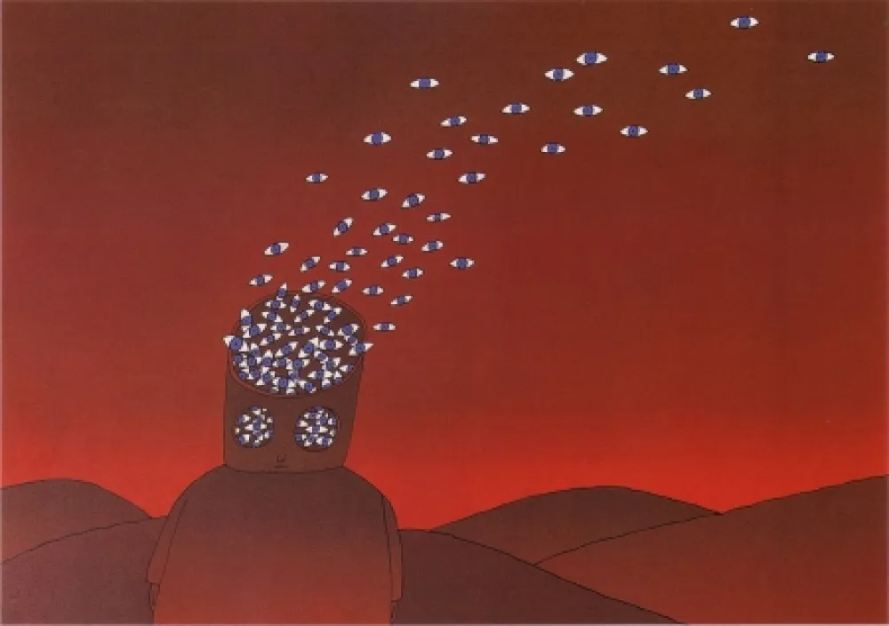 Lithographie Folon - The View