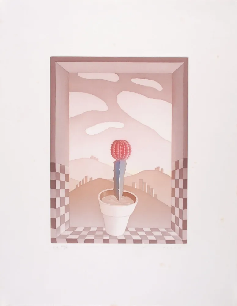 Eau-Forte Et Aquatinte Folon - Une Fleur