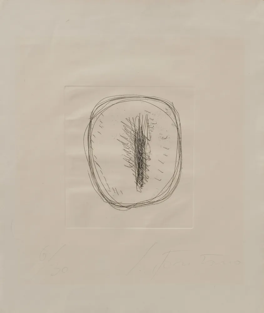 Aucune Technique Fontana - Concetto Spaziale – etching with hand-cut by Fontana himself 6/30