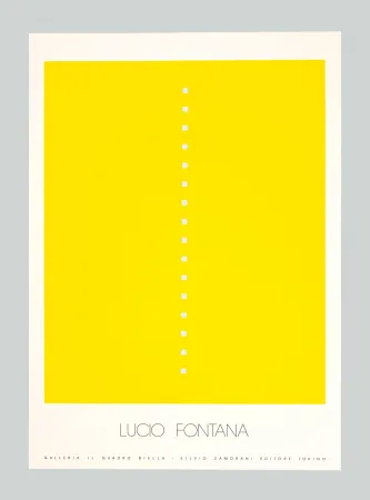 Sérigraphie Fontana - Concetto spaziale (giallo)