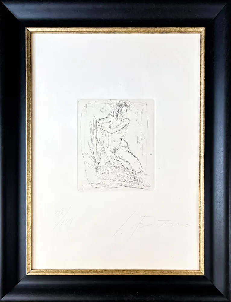 Gravure Fontana - Lucio Fontana (1899-1968) - Nudo – Etching on paper – 1964