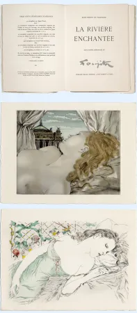 Livre Illustré Foujita - H. de Villefosse. LA RIVIÈRE ENCHANTÉE. 27 eaux-fortes originales (1951)