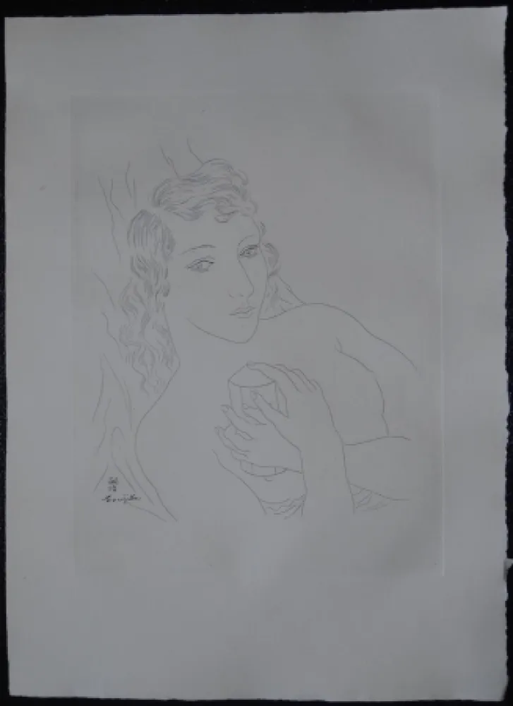 Eau-Forte Foujita - Isabey, mon seul ami