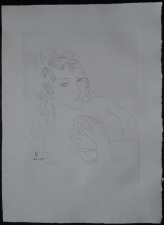 Eau-Forte Foujita - Isabey, mon seul ami