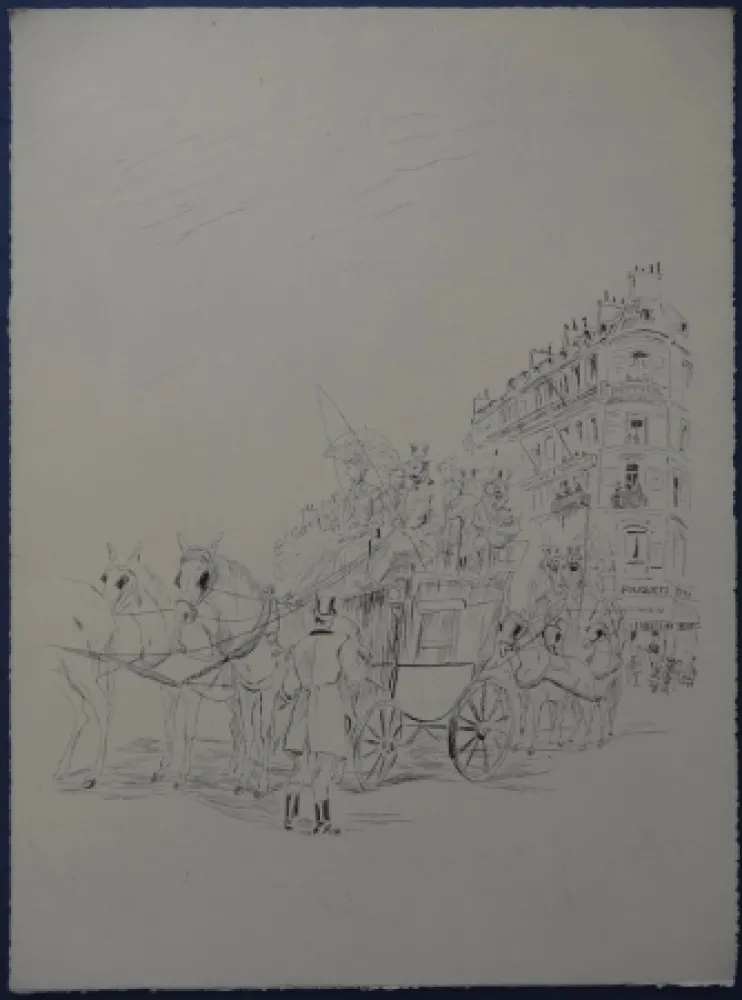 Eau-Forte Foujita - Rivière enchantée - AutoportraitLe Fouquets